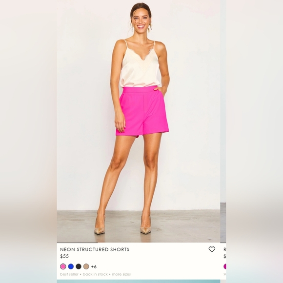 Skies are blue neon pink shorts with pockets Nwot - Picture 2 of 5